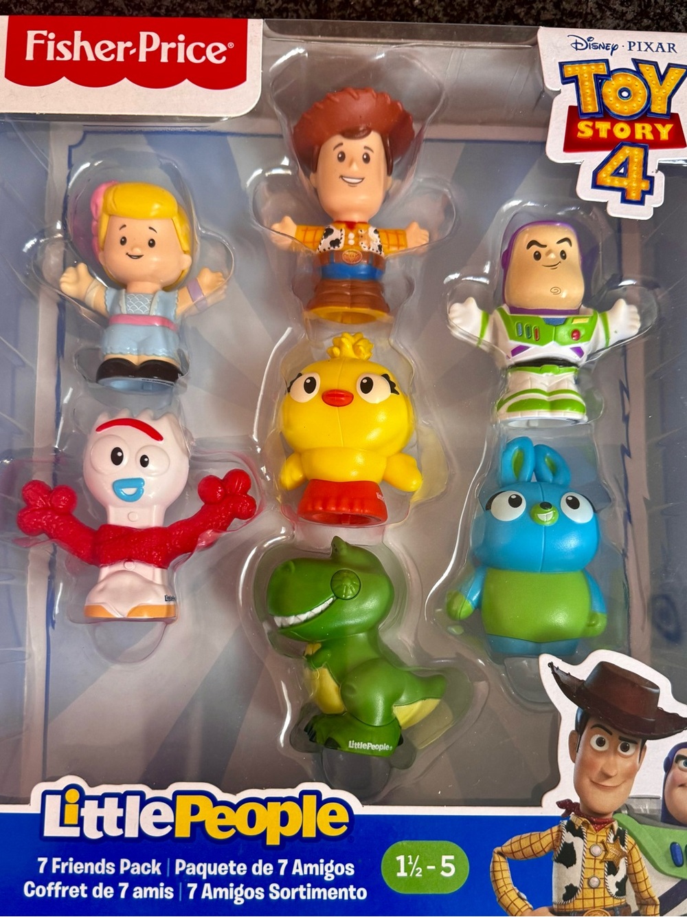 Fisher-Price Toy Story 4 Little People 7-Figure Set - Yellow, Green, Blue, Red